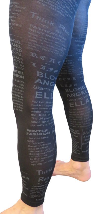 Legging met verschillende opschriften, 70 den. Maten S-M en L-XL. Per 3 stuks. - Afbeelding 12