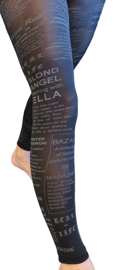 Legging met verschillende opschriften, 70 den. Maten S-M en L-XL. Per 3 stuks. - Afbeelding 13